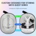 JGZ Hard Carrying Case for Meta Quest 3/Quest 3S/Oculus Quest 2, Accessories VR Headset with Original Strap, Controllers, Unique Design, Lens Cover, Portable Protection for Travel and Stroage