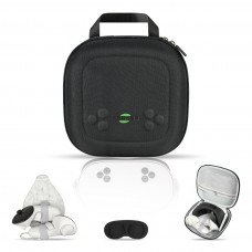 SARLAR BS2 Hard Carrying Case for Meta Quest 3S/Quest 3/Oculus Quest 2 VR Headset, Portable Protection Travel Case with Lens Cover Fits Controller, Original Headstrap, Charging Cable & Adapter, Black